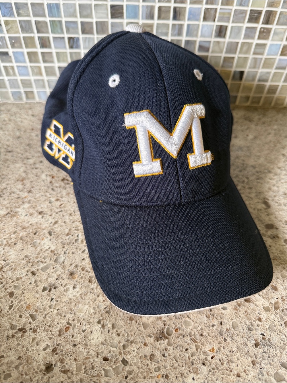 MICHIGAN Navy Baseball Cap with White and Maize 'M' Patch